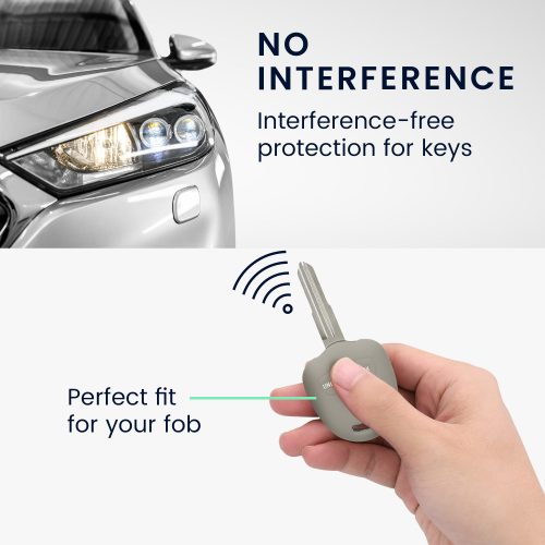 Husa Cheie Auto Kwmobile pentru Mitsubishi 2 Butoane, Gri, Silicon, KWM000008JC004C