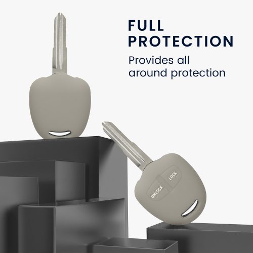 Husa Cheie Auto Kwmobile pentru Mitsubishi 2 Butoane, Gri, Silicon, KWM000008JC004C