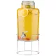 Dozator bauturi Navaris, 8L, cu stand metalic si robinet inox, sticla, NAV0000111Q002C