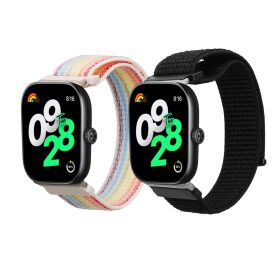   Set 2 Curele Kwmobile pentru Xiaomi Redmi Watch 4 / Band 8 Pro, Negru/Multicolor, Nylon, KWM000025BE001C