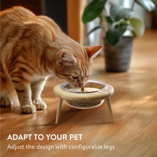 Bol pentru animale Navaris cu suport, antiderapant, ergonomic, 600ml, NAV0000385I001C