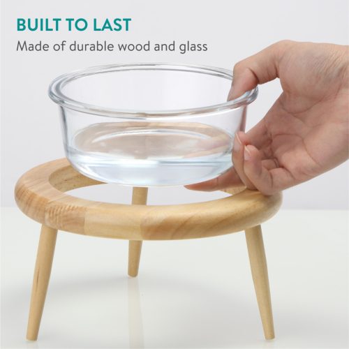 Bol pentru animale Navaris cu suport, antiderapant, ergonomic, 600ml, NAV0000385I001C