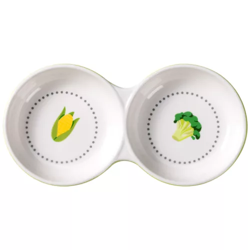 Castron dublu Navaris anti-varsare pentru animale mici, ceramica, NAV000013SF003C