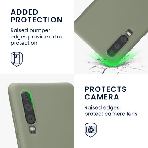 Husa Kwmobile pentru Huawei P30, Verde deschis, Silicon, KWM000009MF019C