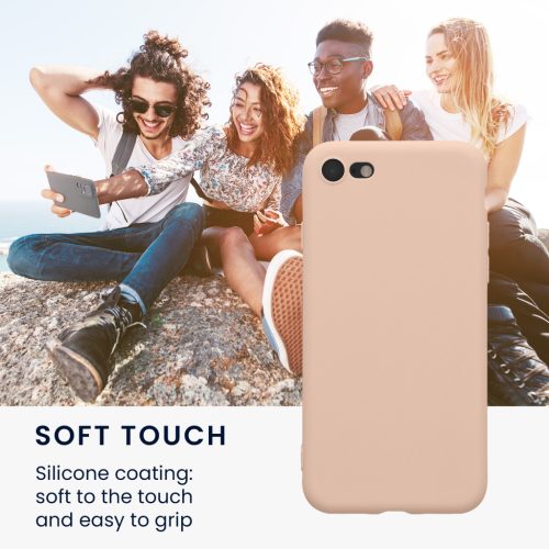 Husa Kwmobile pentru Apple iPhone SE (2022)/iPhone SE (2020)/iPhone 8, Crem, Silicon, KWM0000083F057C