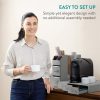Set suport aparat cafea 3 sertare pentru capsule si organizator 2 sertare pentru consumabile Navaris, gri,  NAV000018GT002C
