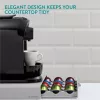Suport capsule Vertuo Navaris, 40x5.5x23.5 cm, compatibil Nespresso, gri, plastic