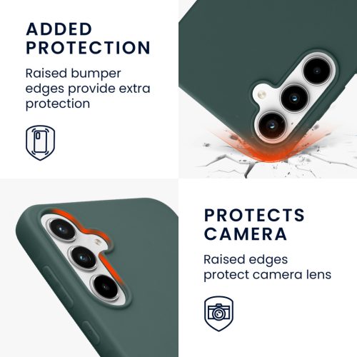 Husa Kwmobile pentru Samsung Galaxy A55 5G, Verde, Silicon, KWM000021MG016C