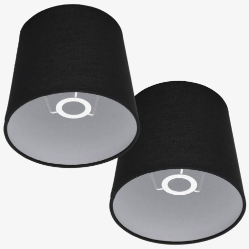 Set 2 Abajururi, E14, Negru/Alb, Navaris, NAV000012AE007C