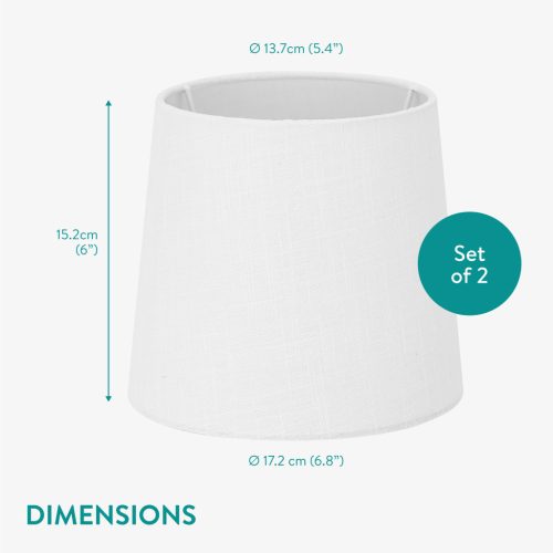 Set 2 Abajururi, E14, Alb/Alb, Navaris,  NAV000012AE008C