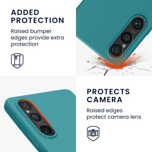 Husa Kwmobile pentru Sony Xperia 1 VI, Albastru, Silicon, KWM000021TR003C