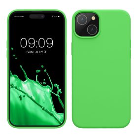   Husa Kwmobile pentru Apple iPhone 15 Plus, Verde, Silicon, KWM000020CB010C
