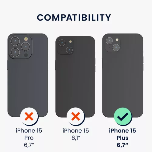 Husa Kwmobile pentru Apple iPhone 15 Plus, Verde, Silicon, KWM000020CB010C