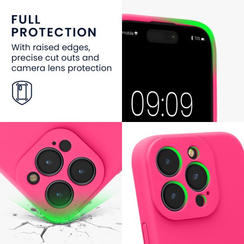 Husa Kwmobile pentru Apple iPhone 16 Pro, Roz, Silicon, KWM000022TZ001C