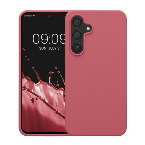 Husa Kwmobile pentru Samsung Galaxy S24 FE, Roz inchis, Silicon, KWM000021WA010C