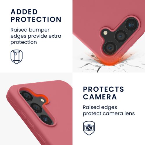 Husa Kwmobile pentru Samsung Galaxy S24 FE, Roz inchis, Silicon, KWM000021WA010C