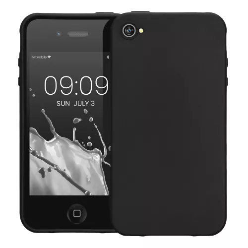 Husa pentru Apple iPhone 4 / iPhone 4s, Silicon, Negru, 10719