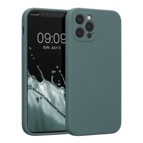   Husa Kwmobile pentru Apple iPhone 12 Pro, Silicon, Verde, 59352.207