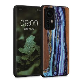   Husa Kwmobile pentru Xiaomi 12/12X, Lemn, Multicolor, 56788.07