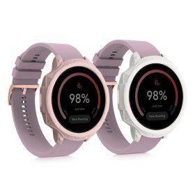   Set 2 Huse pentru Fossil Gen 6 Women's Smartwatch, Kwmobile, Alb/Roz, Silicon, 59439.01