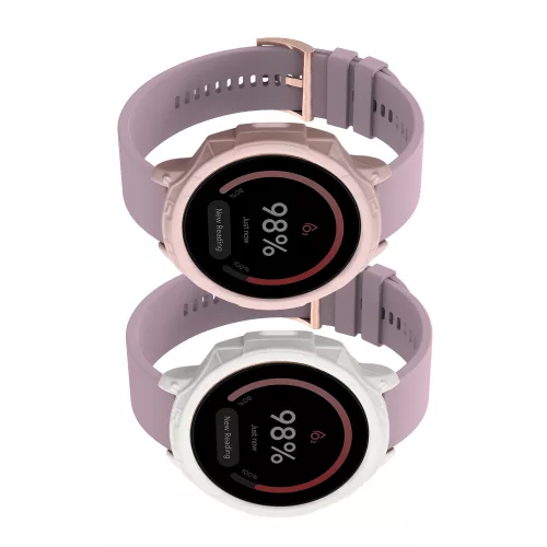 Set 2 Huse pentru Fossil Gen 6 Women's Smartwatch, Kwmobile, Alb/Roz, Silicon, 59439.01