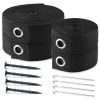 Set 2 Linii Volleyball Navaris, 16m si 8m, Nylon, pentru teren de volei, negru, 60456.01