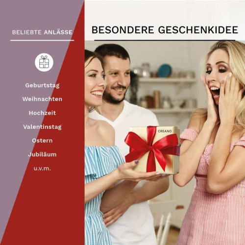 Set cadou Creano ErbluhTee in cutie de lemn cu inchidere magnetica, 12 bile ceai infloritor, 9 varietati