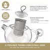 Ceainic din sticla Creano Jumbo, 2 L, cu infuzor din inox si capac
