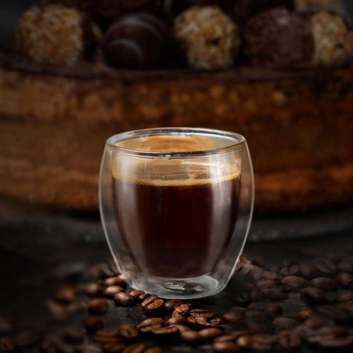 Set 4 pahare espresso termice Creano, 100 ml, sticla borosilicata, perete dublu