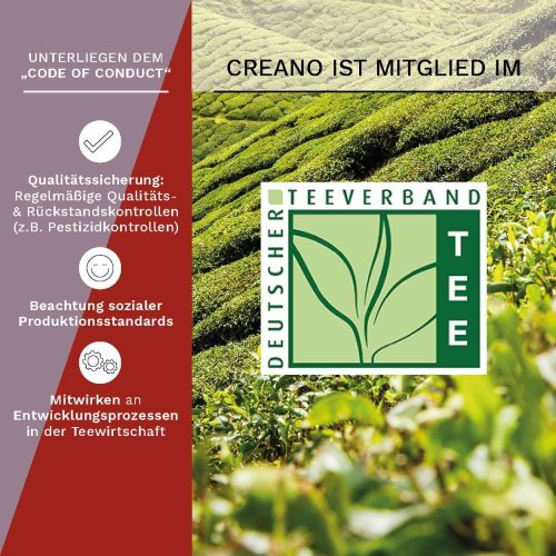 Set ceai infloritor Creano ErbluhTee, 6 sfere, mix alb/negru, cutie magnetica