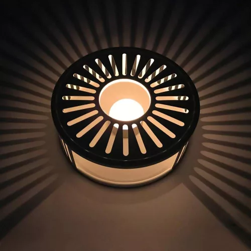 Suport incalzire ceainic Creano Stripes, alb, din inox, cu suport pentru lumanare