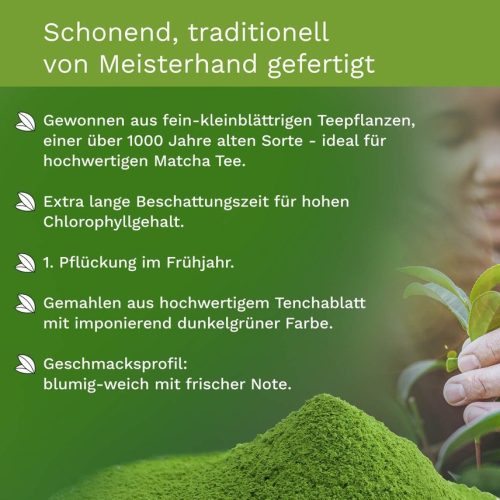 Ceai Matcha Creano 100 g, pudra de ceai verde, pentru bauturi si retete