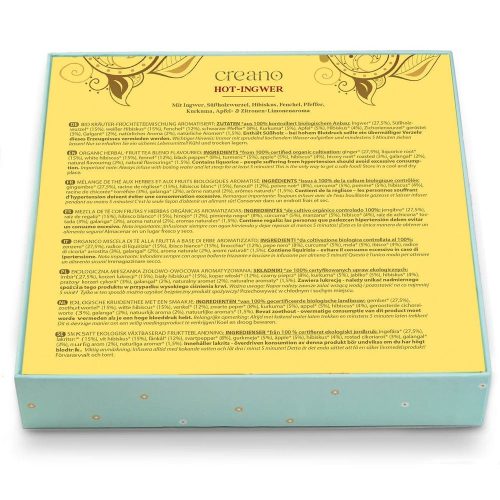 Set cadou ceai de plante Creano Tea Lovers, 9 plicuri piramida in forme diferite, 22.5 g, fara cofeina