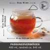 Cana pentru ceai Creano Jumbo, 450 ml, sticla borosilicata, cu maner