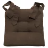 Perna Home pentru scaun cu panglica Homelevel, 42 x 46 cm, Maro, Poliester / Bumbac, 55197.05