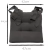 Perna Home pentru scaun cu panglica Homelevel, 42 x 46 cm, Maro, Poliester / Bumbac, 55197.05