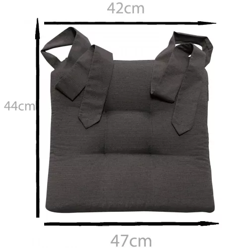 Perna Home pentru scaun cu panglica Homelevel, 42 x 46 cm, Maro, Poliester / Bumbac, 55197.05