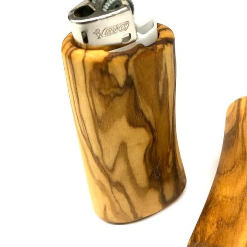 Husa bricheta din lemn de maslin, dimensiuni 7x3 cm, maro