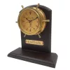 Ceas decorativ Giftdeco, alamă și lemn, înălțime 22 cm, stil nautic