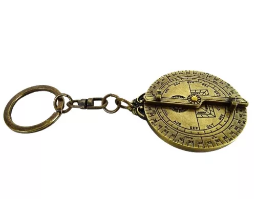 Breloc astrolab Hemisferium H80, alamă, 4,5 cm, cutie cadou