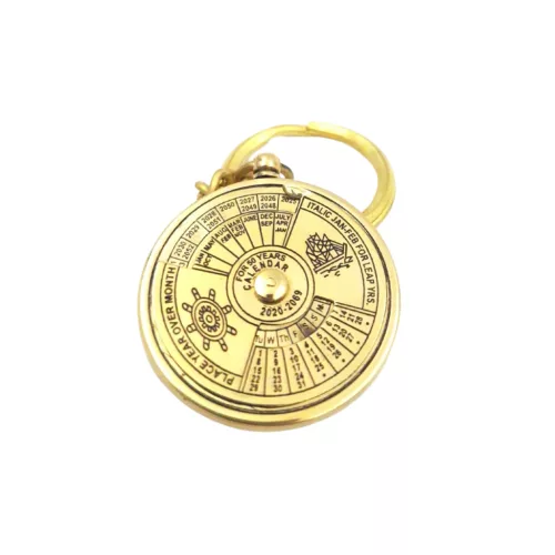 Breloc Giftdeco KR61, alamă, diametru 3,5 cm