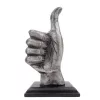 Figurină decorativa Giftdeco, aluminiu și lemn, 7 x 10 x 20 cm
