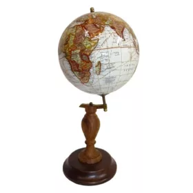   Glob decorativ Giftdeco GLB-0096B, alamă, plastic și lemn, 12 x 12 x 27 cm, stil colonial, clasic