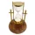 Clepsidră Giftdeco TMR-0200, alamă, sticlă și lemn, înălțime 20 cm, diametru 14,5 cm, stil vintage, colonial, clasic