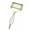 Lupă Giftdeco, alamă și sticlă, lățime 12 cm, lungime 27,5 cm