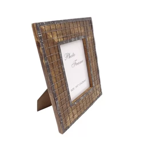 Ramă foto Giftdeco A-1329, pentru fotografie 13 x 18 cm, lemn de mango, 28 x 23 cm