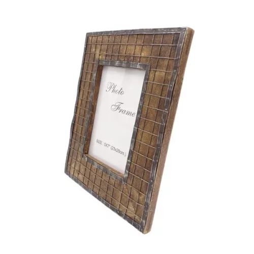 Ramă foto Giftdeco A-1329, pentru fotografie 13 x 18 cm, lemn de mango, 28 x 23 cm