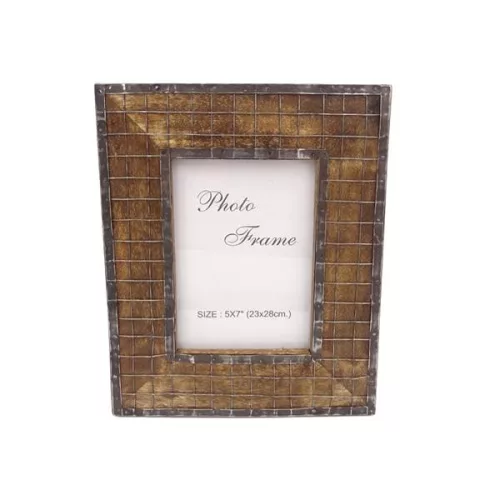 Ramă foto Giftdeco A-1329, pentru fotografie 13 x 18 cm, lemn de mango, 28 x 23 cm