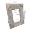 Ramă foto Giftdeco, pentru fotografie 13 x 18cm, lemn de mango și metal, 27,5 x 22,5 cm
