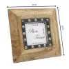 Ramă foto Giftdeco, pentru fotografie 10 x 10cm, lemn de mango și metal